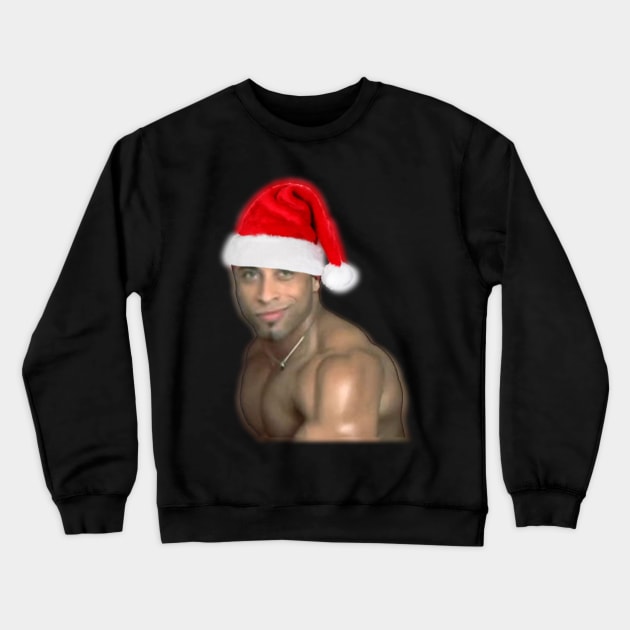 Happy Holidays with Ricardo Milos Crewneck Sweatshirt by giovanniiiii